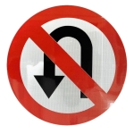 Reflective Aluminum Sign - Diamond Grade Reflective Aluminum No U Turn Sign